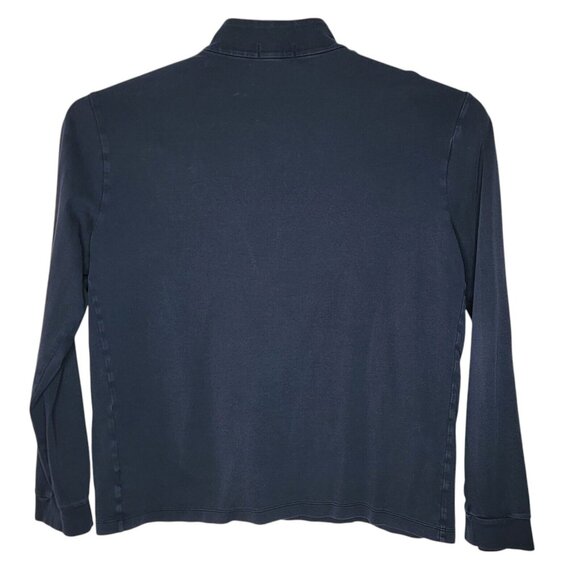 Polo Ralph Lauren XL Navy Blue Quarter Zip Pullover Sweater Men's Lightweight - Picture 2 of 5